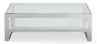 Miami White Glass Square Coffee Table