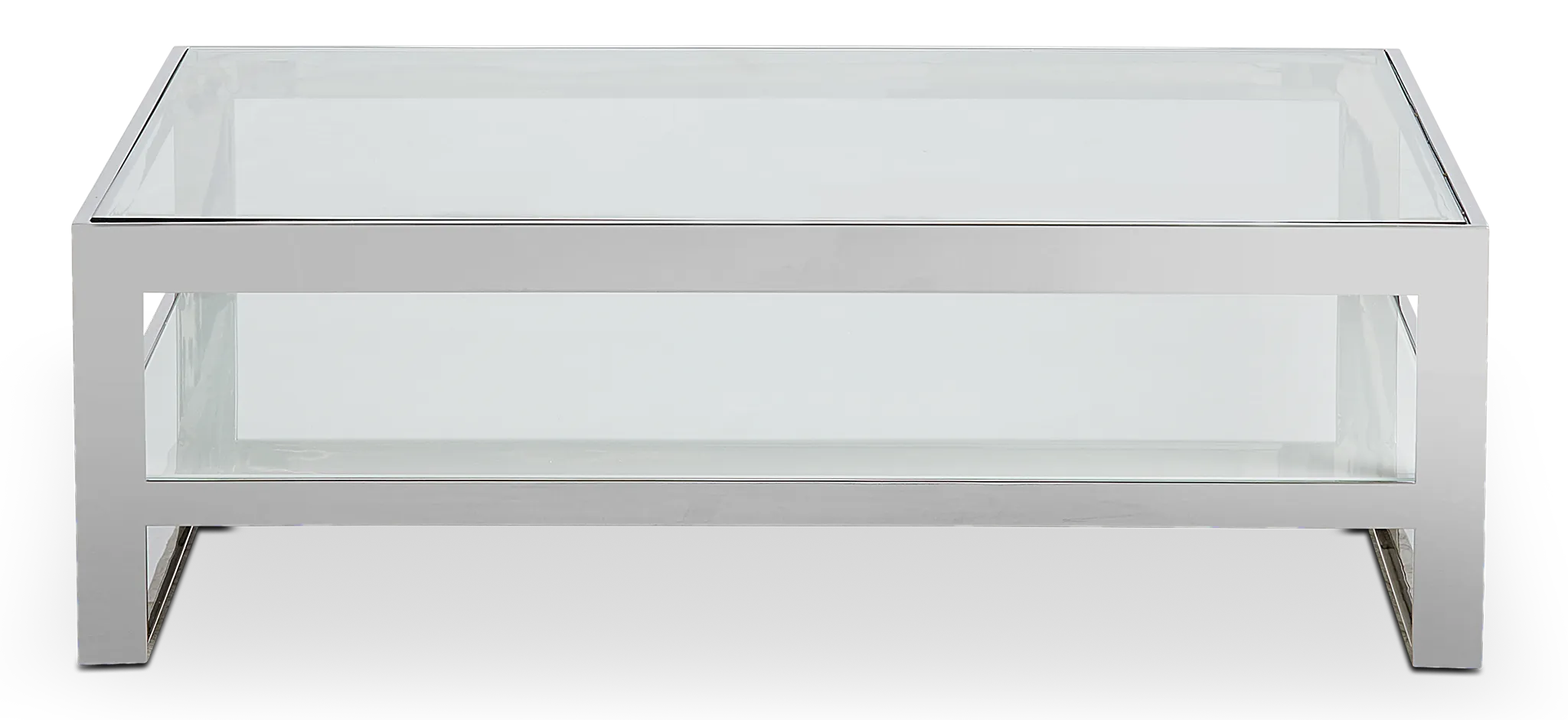 Miami White Glass Square Coffee Table