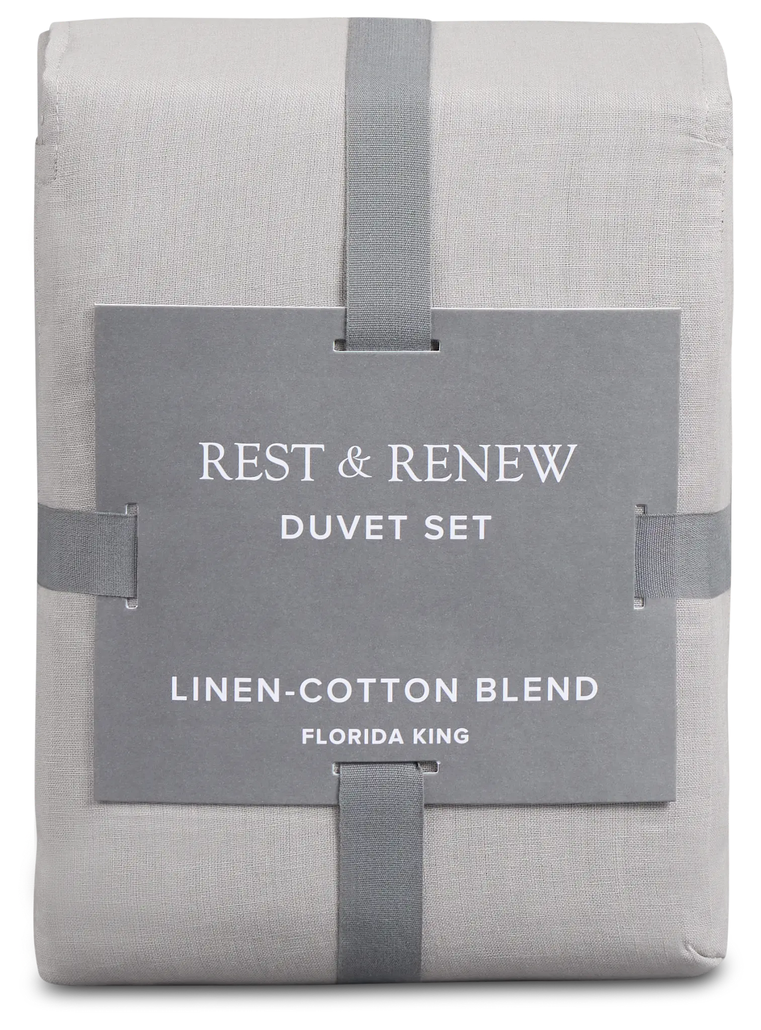 Rest & Renew Linen Blend Gray Duvet Set Rest & Renew Linen Blend Gray Duvet Set
