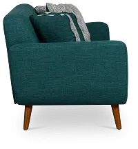 Raya Dark Teal Fabric Sofa