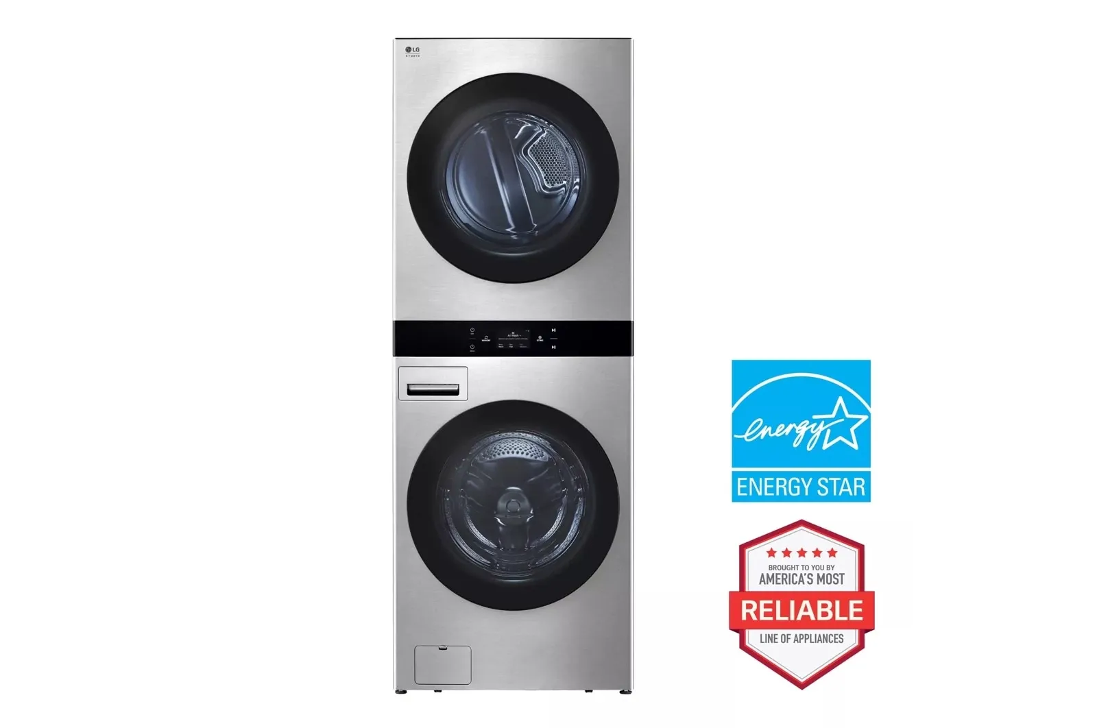 Lg 50 Series Stainless Steel Gas Laundry Center