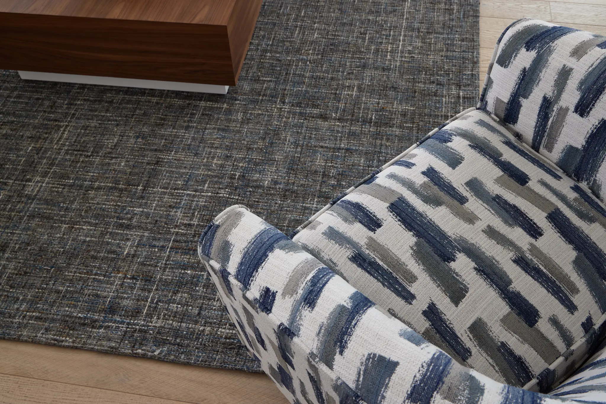 Staccato Navy Fabric Accent Chair Staccato Navy Fabric Accent Chair