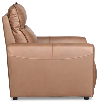 Edison Dark Brown Lthr/vinyl Power Recliner With Power Headrest