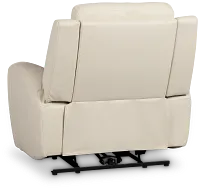 Walker Ivory Lthr/vinyl Power Recliner With Power Headrest