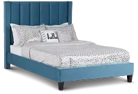 Audrey Blue Velvet Platform Bed