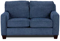 Andie Blue Fabric Loveseat