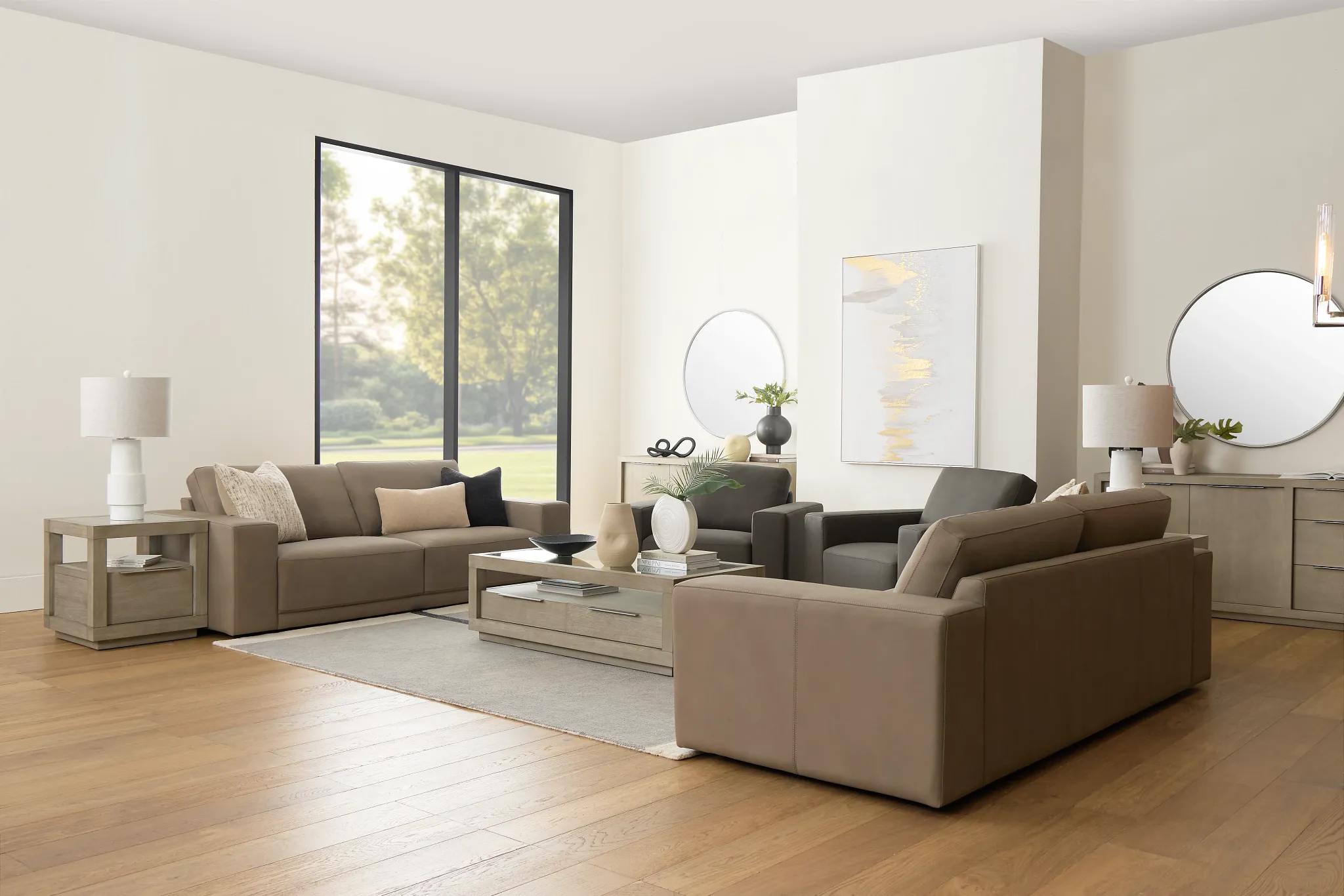 Kellan Dark Gray Leather Chair