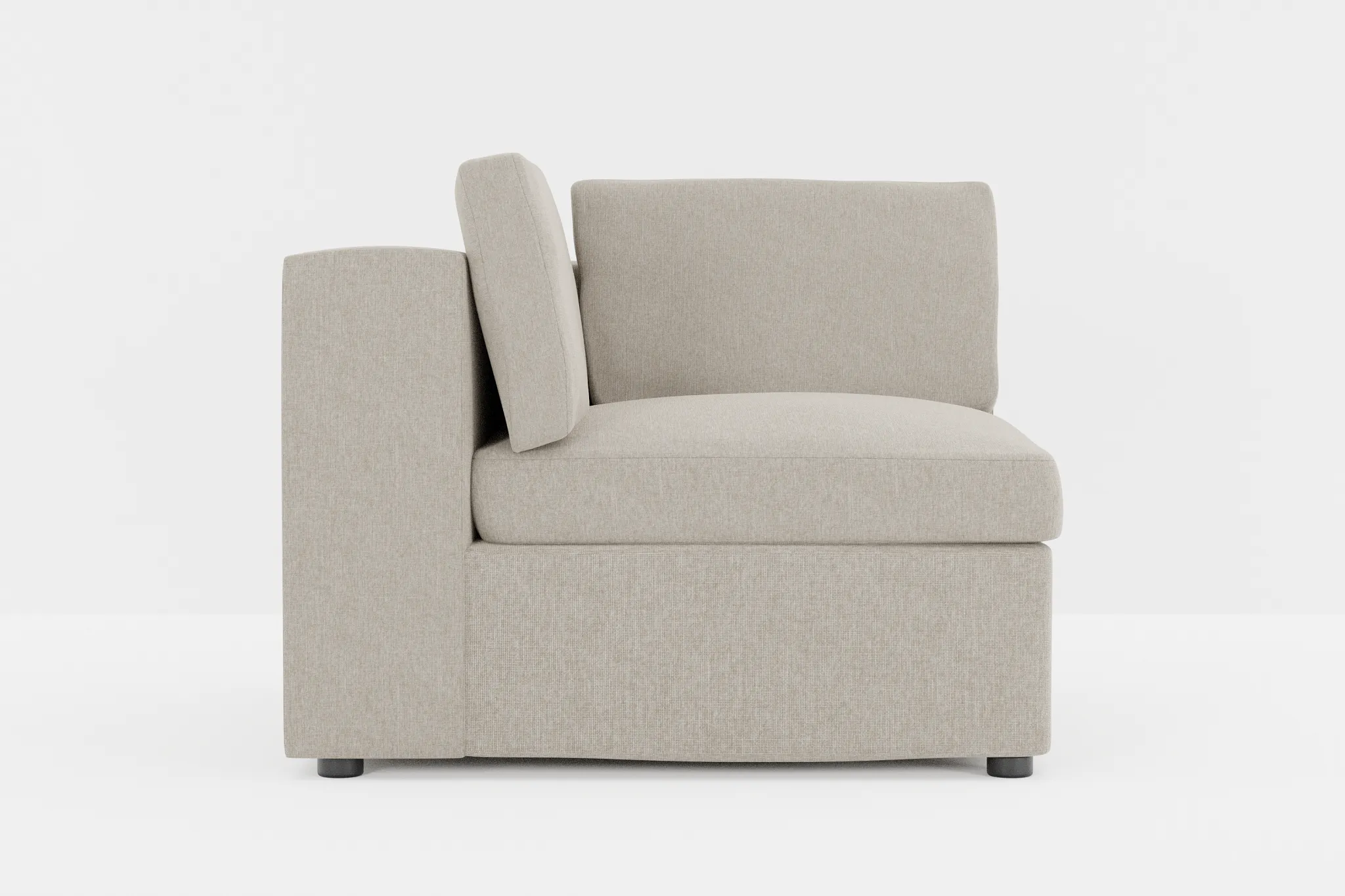 Destin Elevation Khaki Fabric Corner Chair