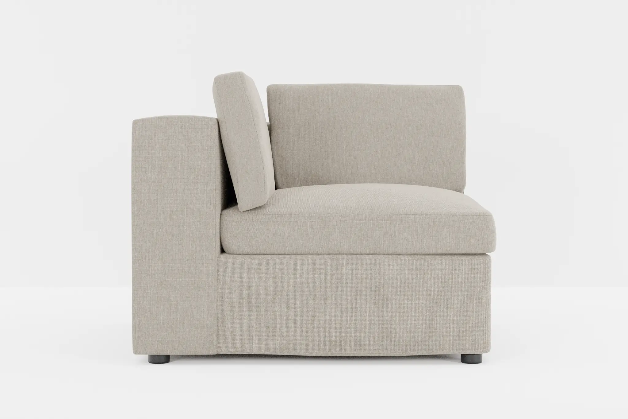 Destin Elevation Khaki Fabric Corner Chair Destin Elevation Khaki Fabric Corner Chair