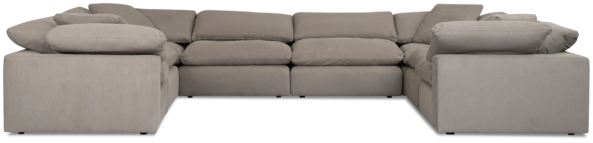 Nixon Light Gray Fabric Two-arm Sectional