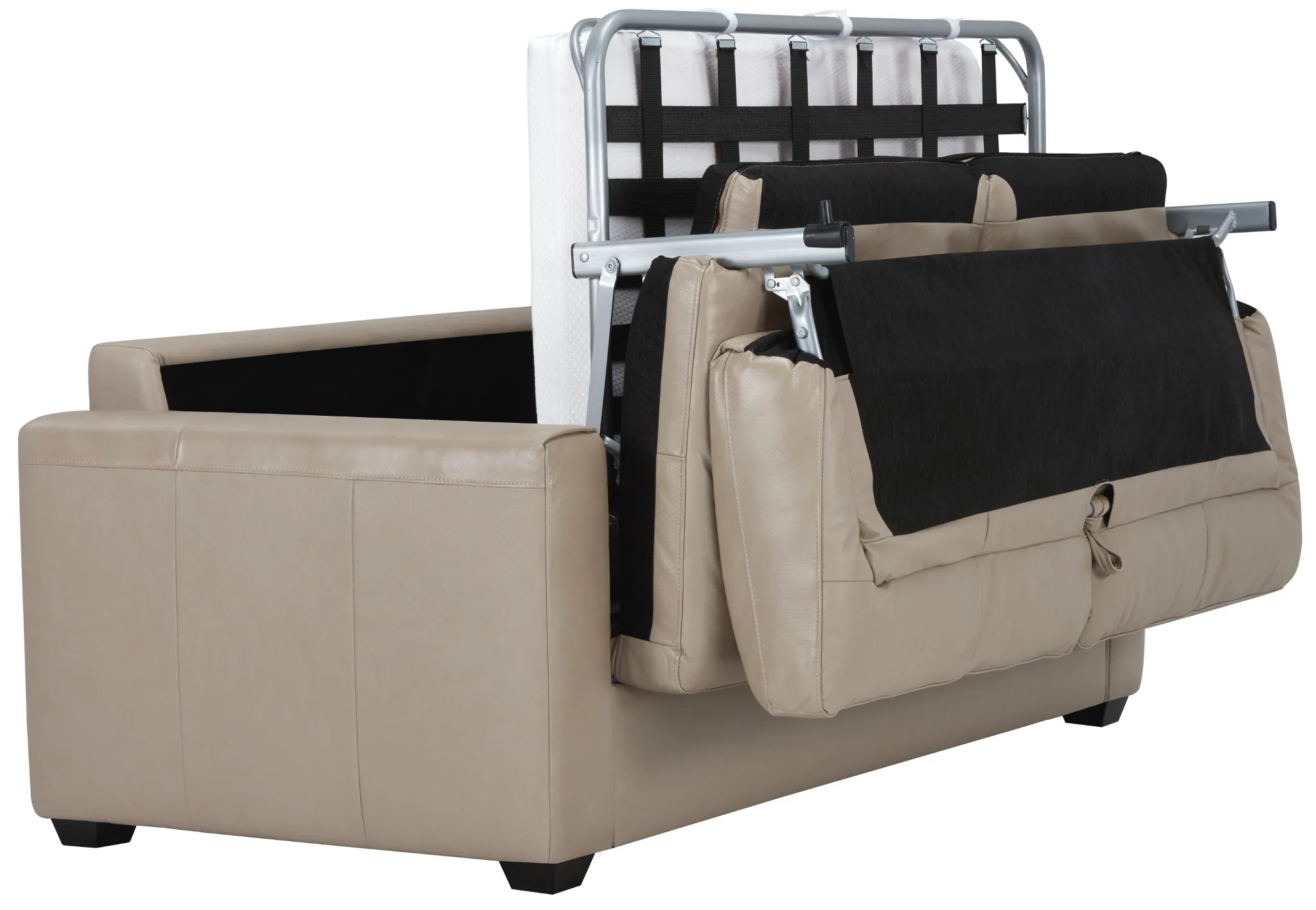 Lane Taupe Lthr/vinyl Memory Foam Sleeper
