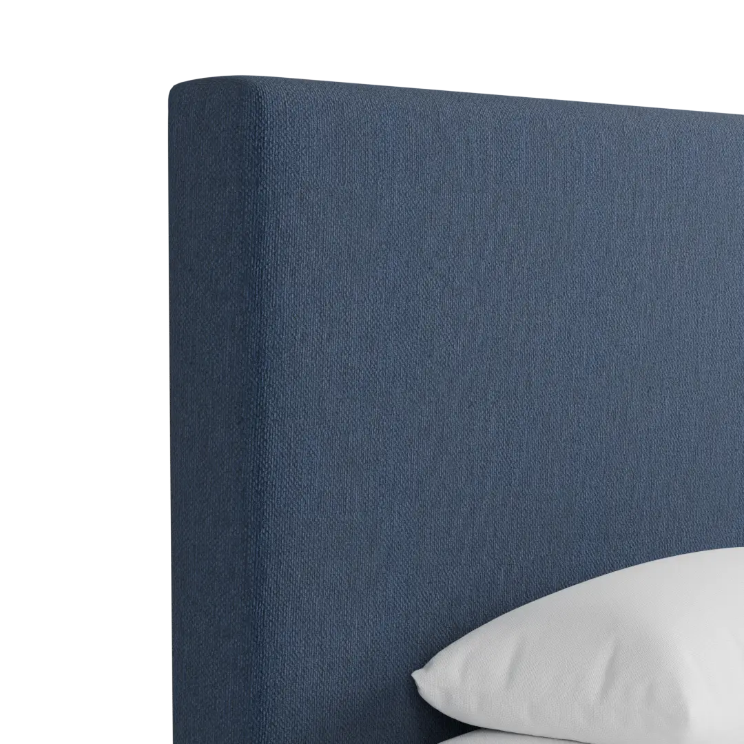 Grayton Revenue Dark Blue 54" Upholstered Platform Bed Grayton Revenue Dark Blue 54" Upholstered Platform Bed