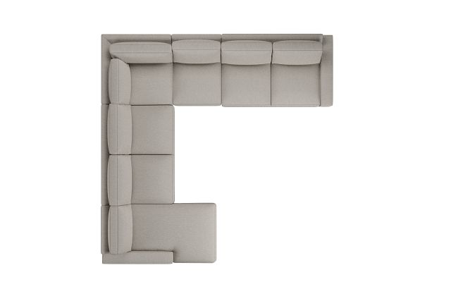 Edgewater Revenue Beige Large Left Chaise Sectional