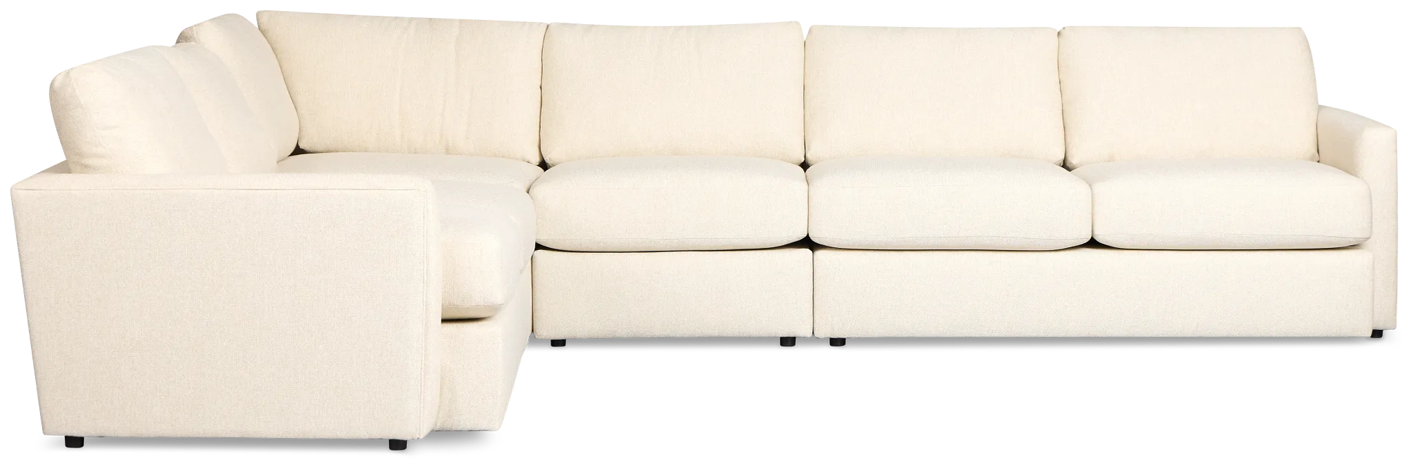 Maxwell Light Beige Fabric Medium Two-arm Sectional