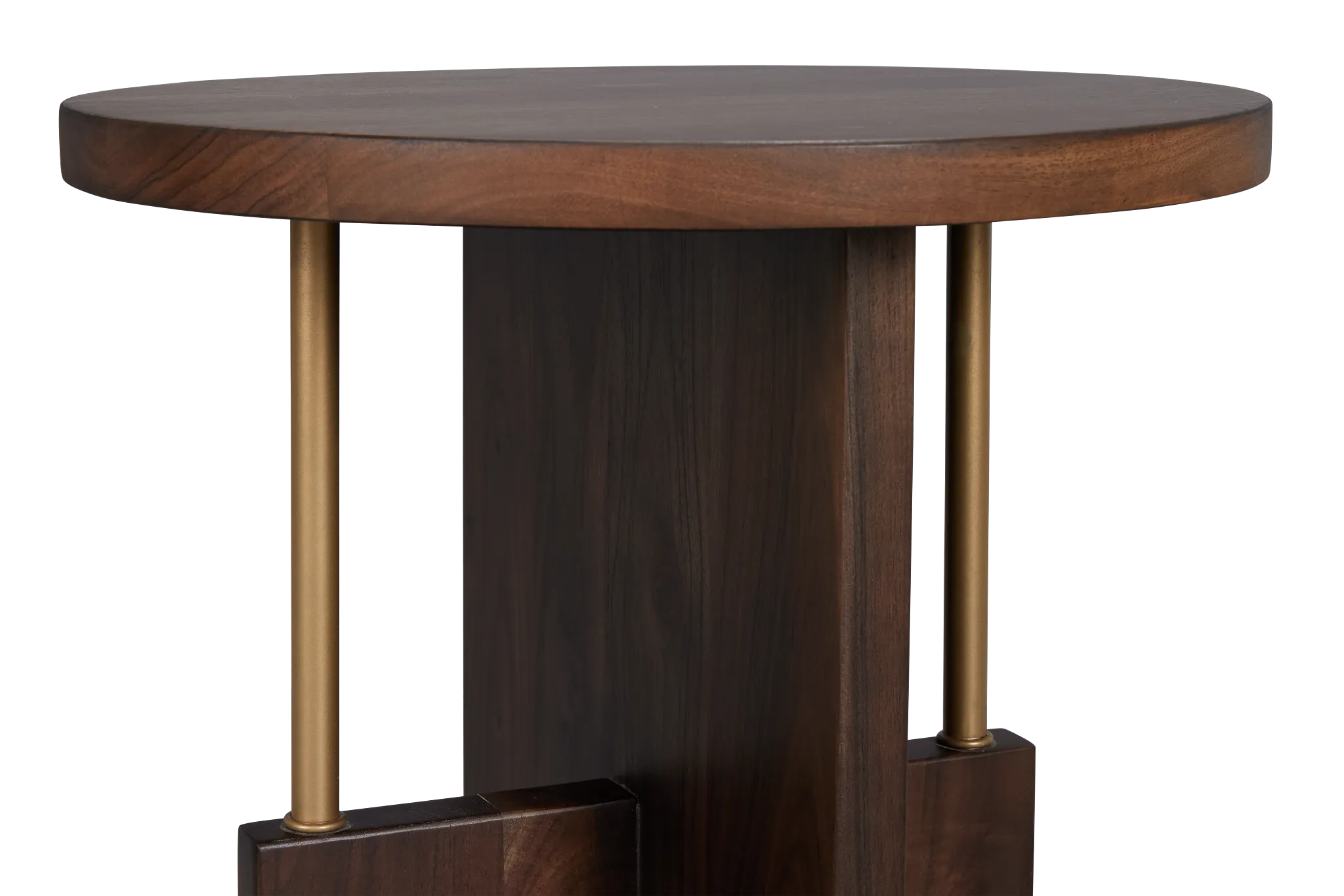 Callen Dark Tone Wood Round Chairside Table