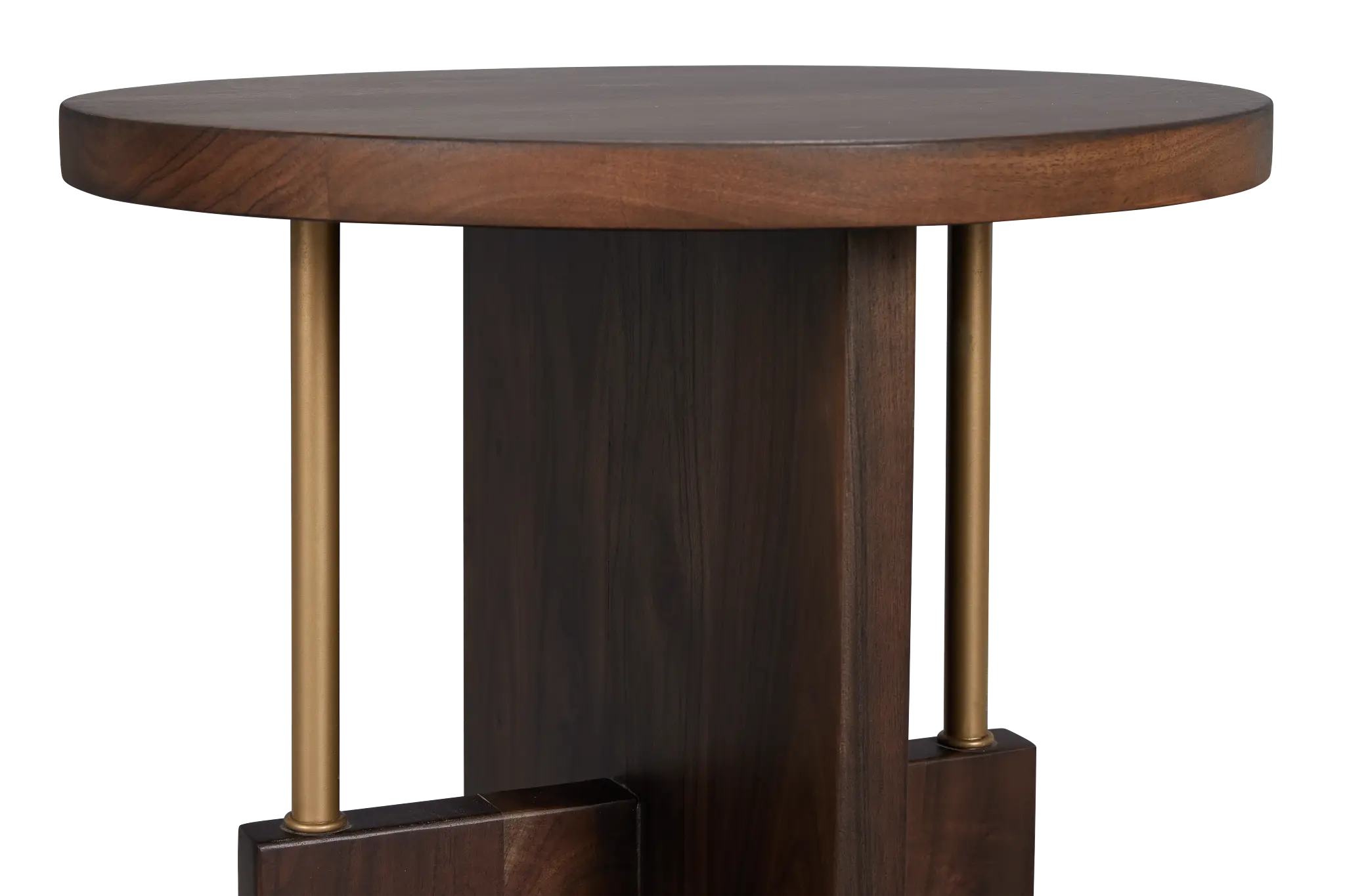 Callen Dark Tone Wood Round Chairside Table Callen Dark Tone Wood Round Chairside Table