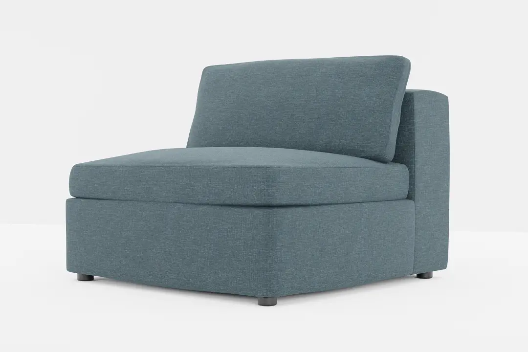 Destin Elevation Dark Blue Fabric Armless Chair Destin Elevation Dark Blue Fabric Armless Chair