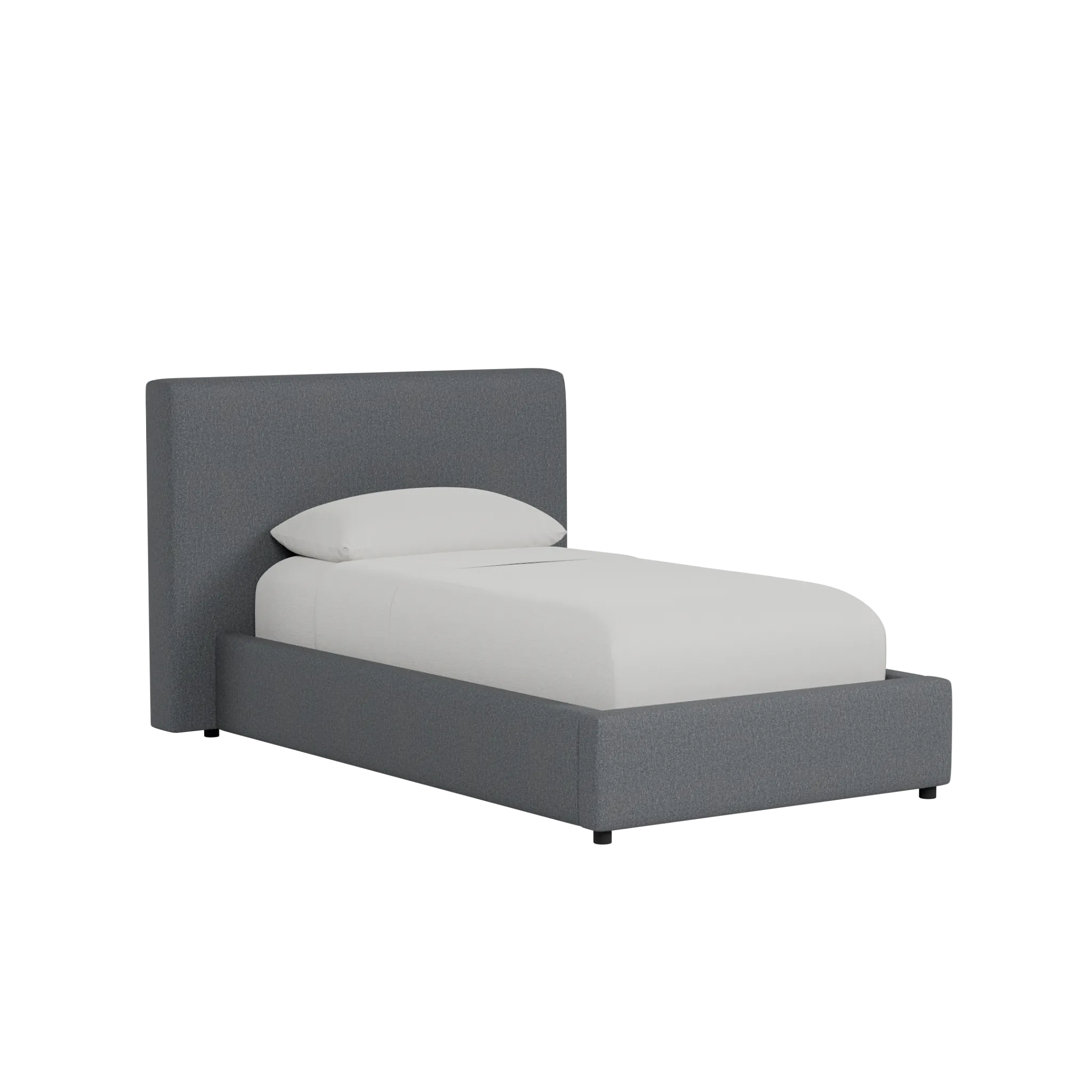 Grayton Delray Dark Gray 44" Upholstered Platform Bed