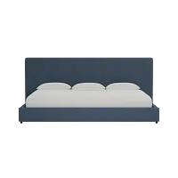 Grayton Elite Dark Blue 54" Upholstered Platform Bed