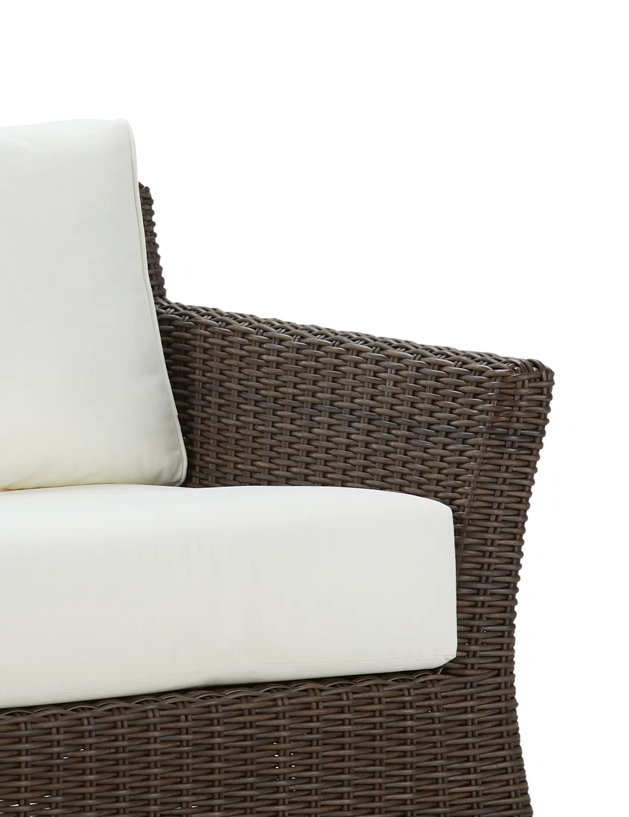 Southport White Woven Loveseat