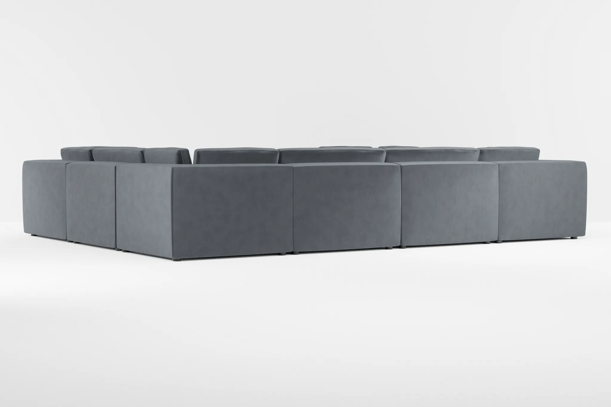 Destin Joya Gray Velvet 8-piece Modular Sectional