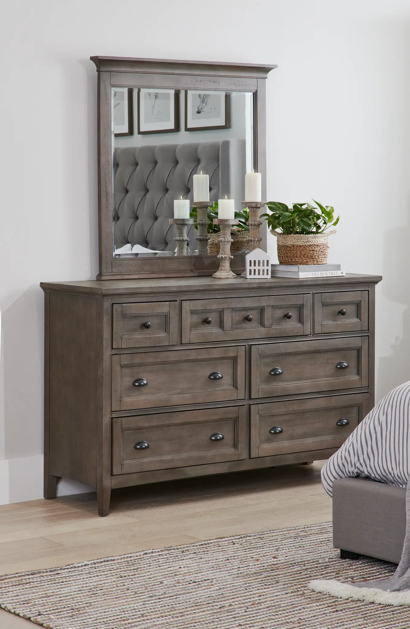 Heron Cove Light Tone Dresser & Mirror Heron Cove Light Tone Dresser & Mirror