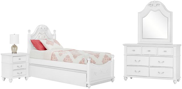 Alana White Uph Poster Trundle Bedroom