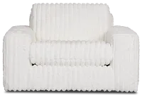 Teddy White Fabric Oversized Chair