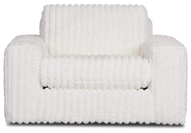 Teddy White Fabric Oversized Chair