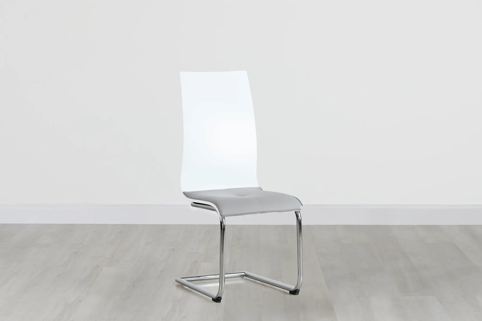 Pavia Two-tone Chrome Upholstered Side Chair