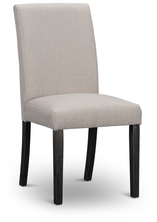 Dublin Beige Dark Tone Upholstered Side Chair