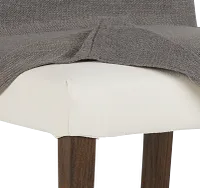 Harbor Dark Gray Short Slipcover Chair With Medium-tone Leg