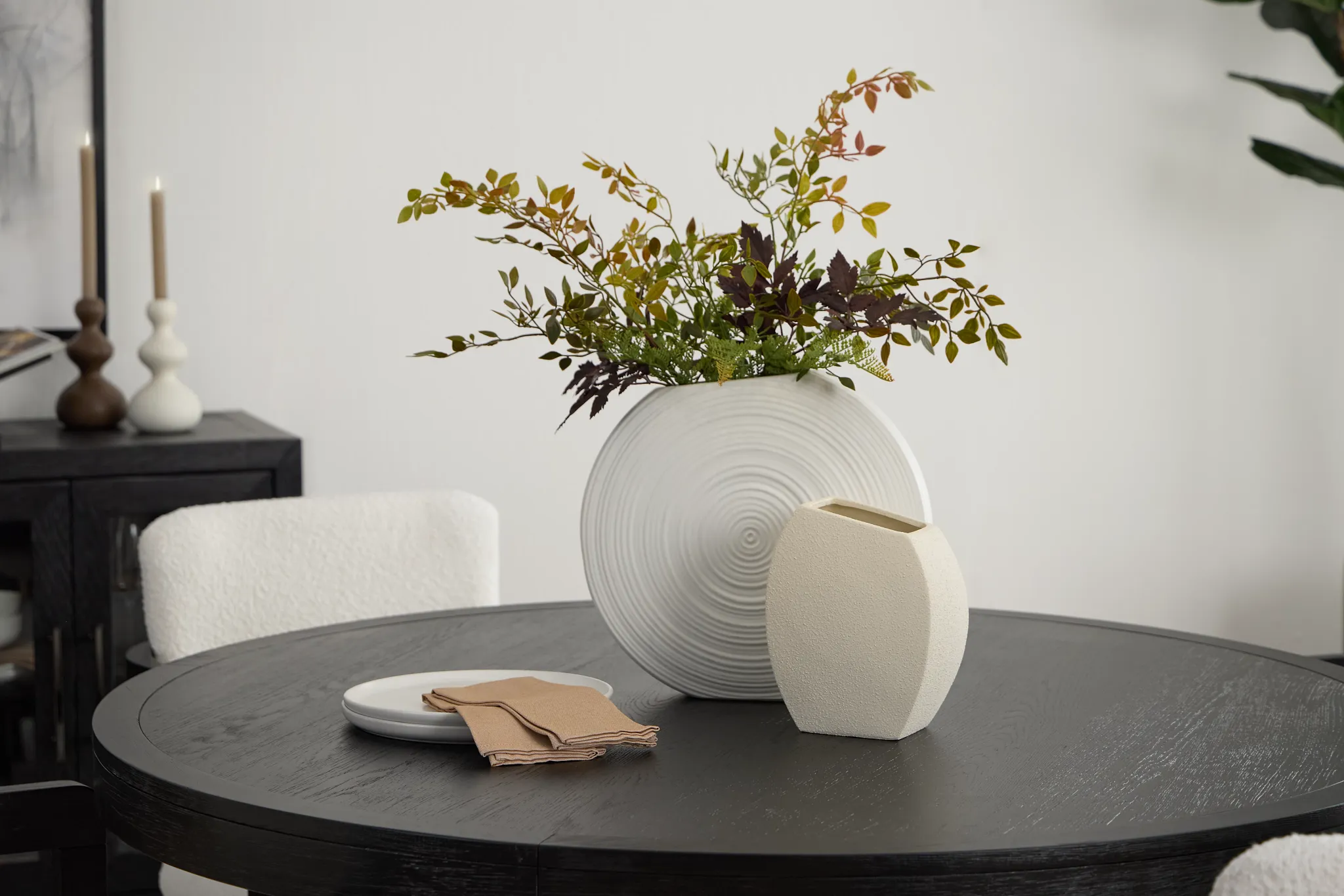 Selina White Medium Vase