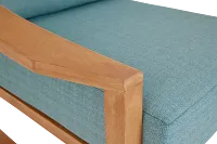 Tobago Light Tone Chair With Teal Cushion