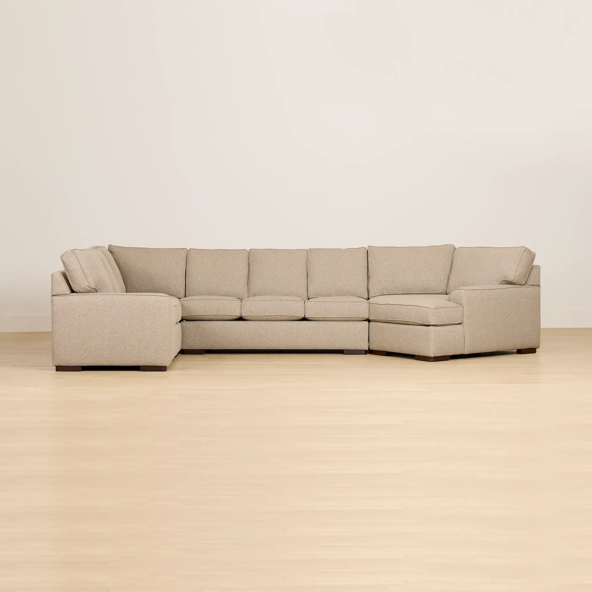 Sinclair Brown Fabric Right Cuddler Innerspring Sleeper Sectional Sinclair Brown Fabric Right Cuddler Innerspring Sleeper Sectional