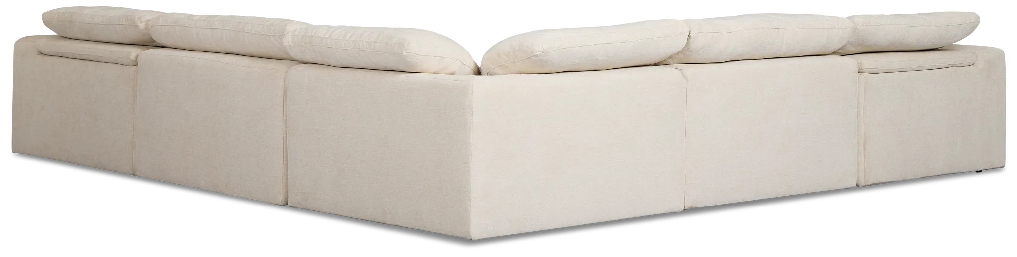 Drift Light Beige Fabric Small Two-arm Power Reclining Sectional