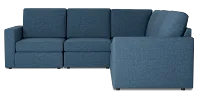 Citymod Blue Fabric Small Two-arm Sectional