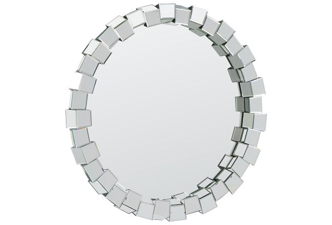 Romeo Silver Round Mirror