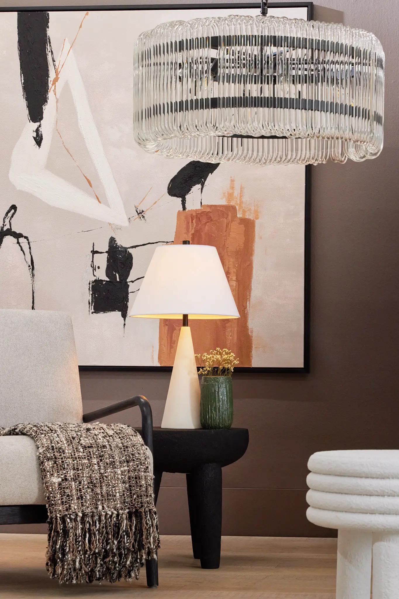 Paiga White Cement Table Lamp Paiga White Cement Table Lamp