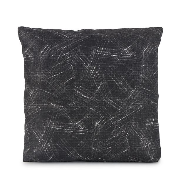 Valletta Black 20" Indoor/outdoor Square Accent Pillow