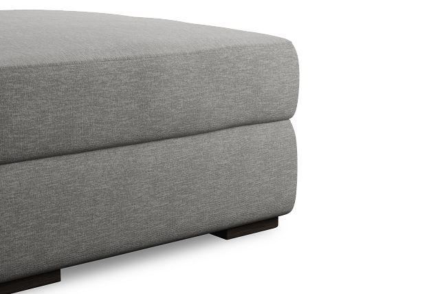 Edgewater Victory Gray Ottoman