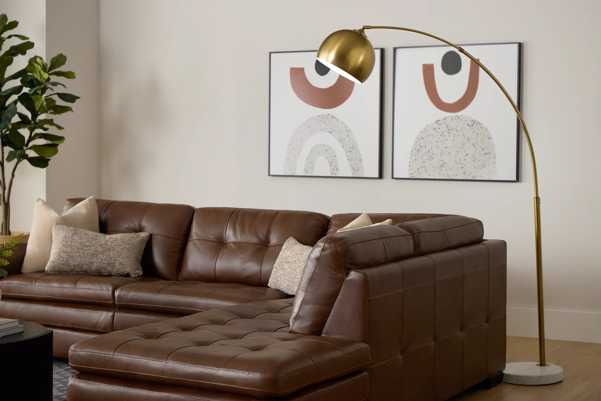Kai Gold Arc Floor Lamp