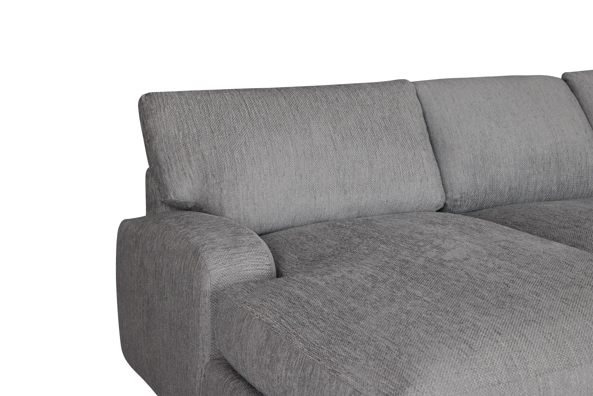 Alpha Light Gray Fabric Small Left Chaise Sectional Alpha Light Gray Fabric Small Left Chaise Sectional