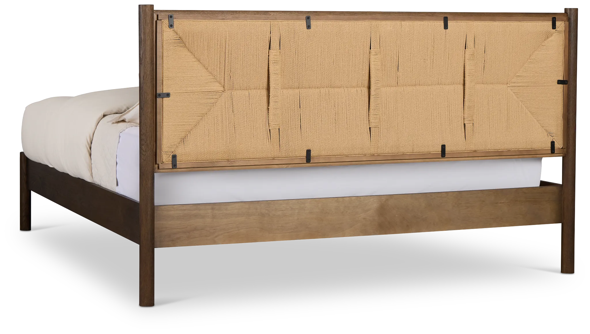 Santorini Dark Tone Woven Panel Bed