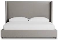 Captiva Peyton Gray 60" Upholstered Shelter Bed