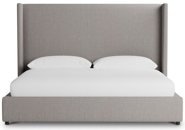 Captiva Peyton Gray 60" Upholstered Shelter Bed