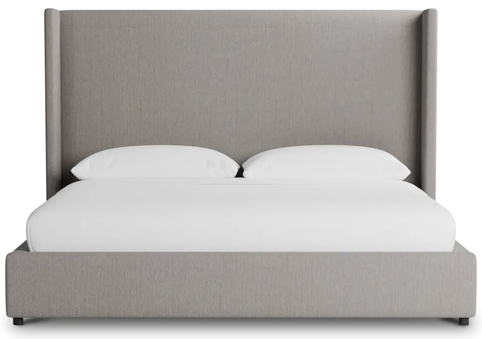 Captiva Peyton Gray 60" Upholstered Shelter Bed Captiva Peyton Gray 60" Upholstered Shelter Bed