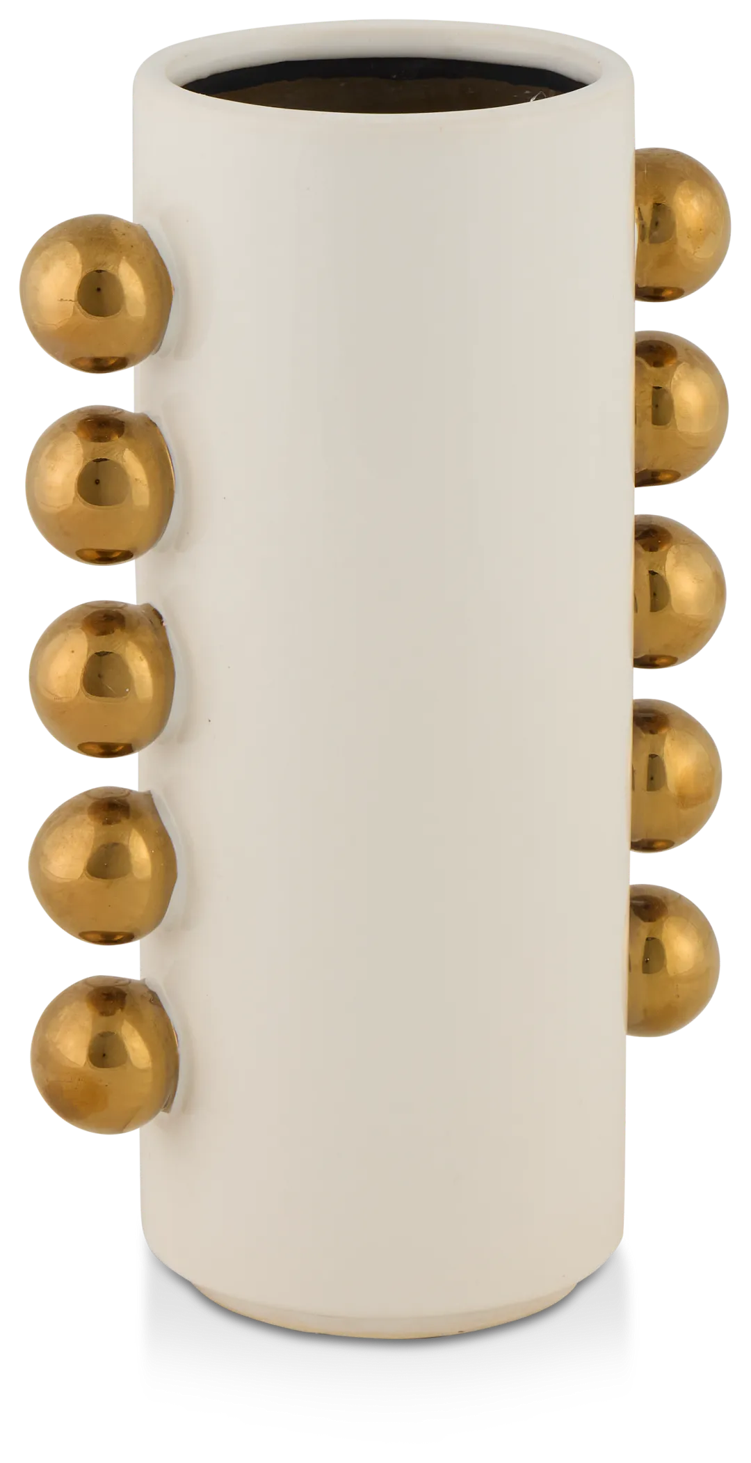 Knobs White Small Vase