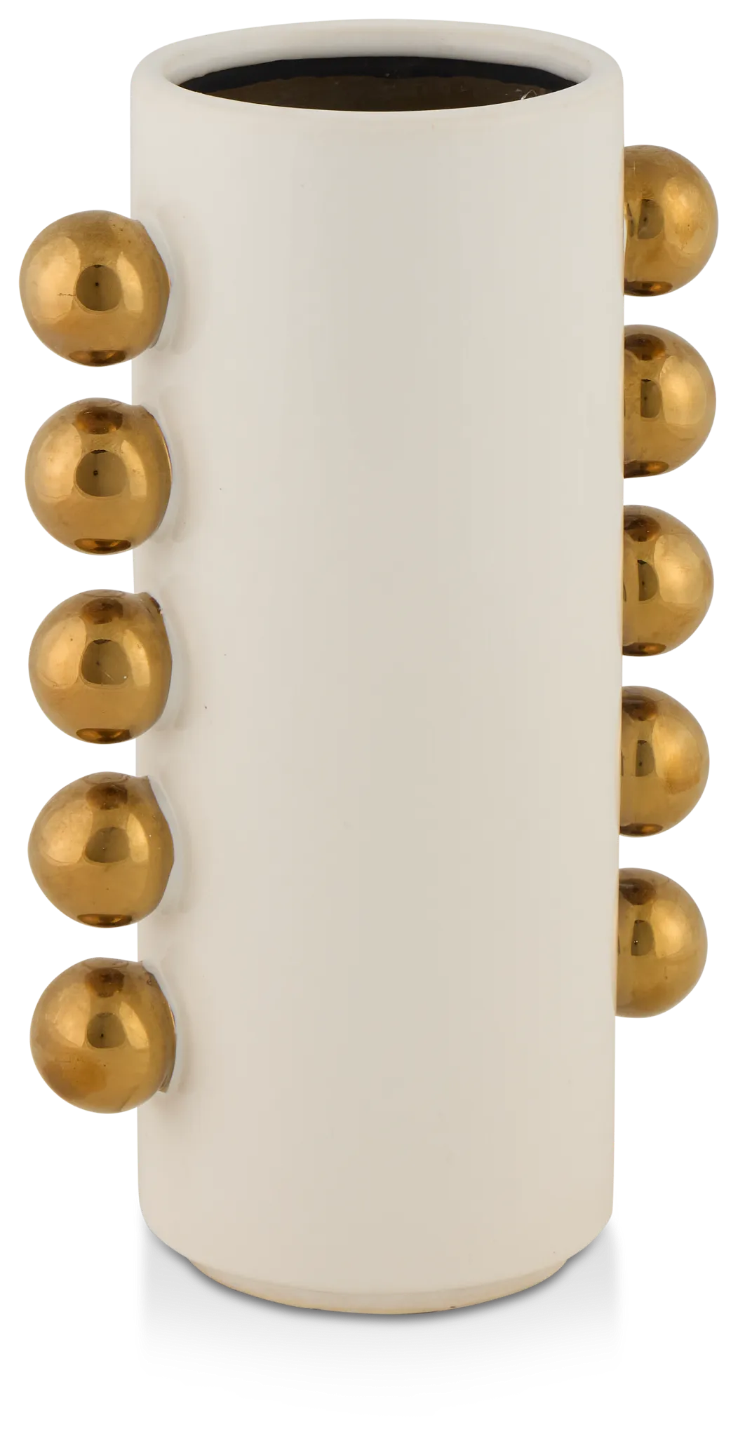 Knobs White Small Vase