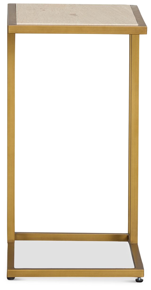 Lukar Gold Square End Table